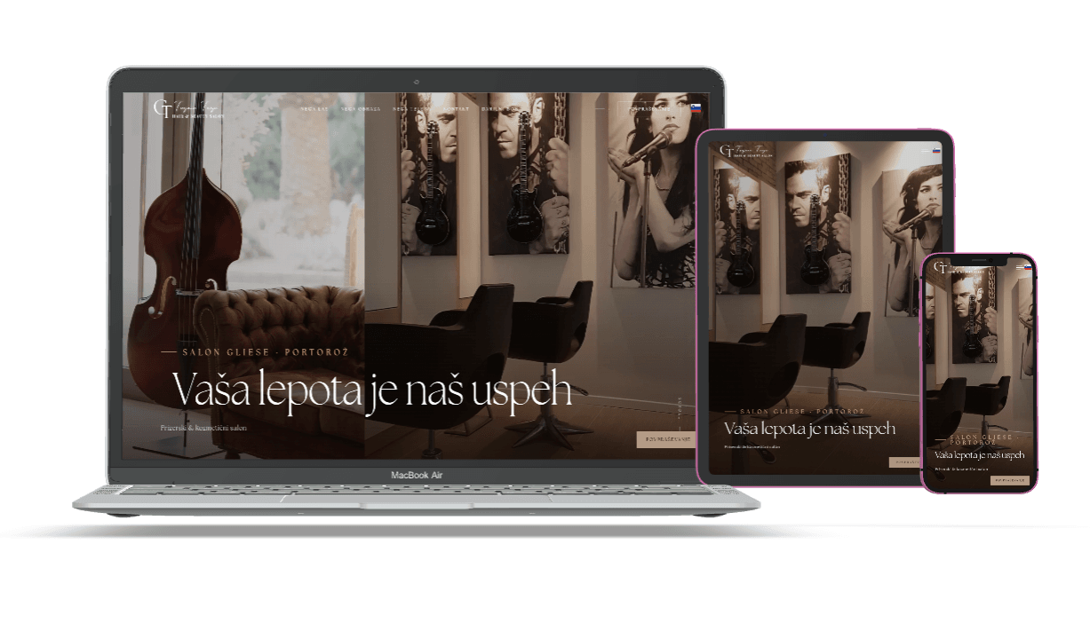 Salon Gliese spletna stran