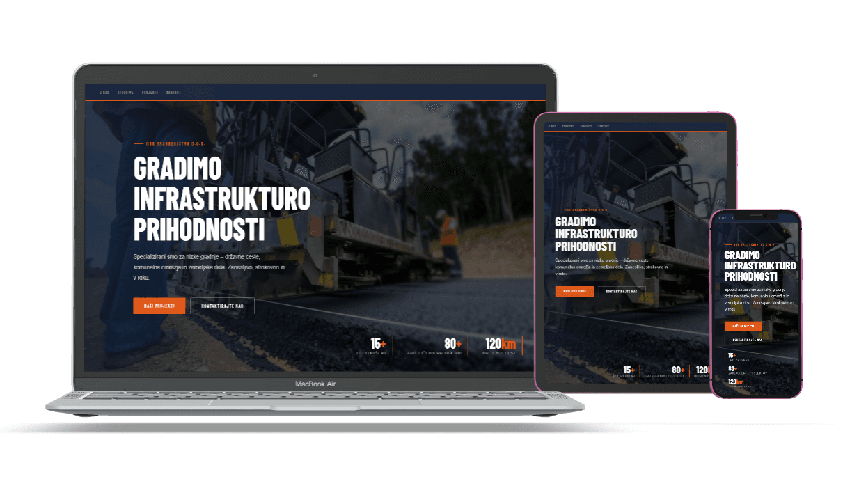 MBR Gradbeništvo spletna stran
